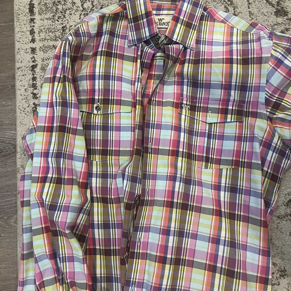 King Ranch Multicolor Plaid Button Down Shirt
